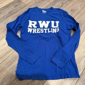 Nike Women’s RWU Roger Williams University Wrestling Long Sleeve Blue Tee